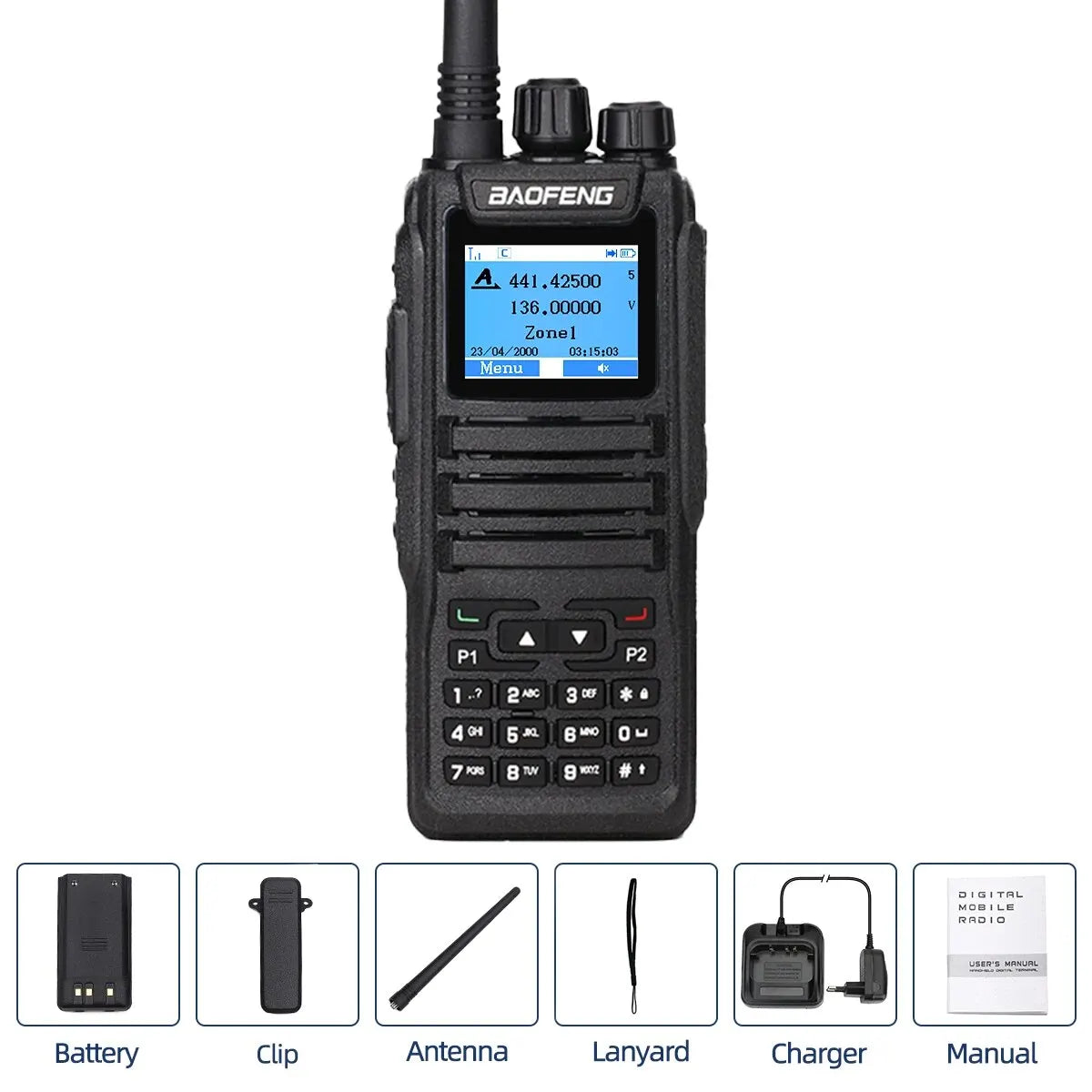 Baofeng DMR DM 1701 Digital Walkie Talkie Dual Mode Analog Two Way Radio Open GD77 Dual Time Slot Tier 1+2 Ham Radio DR 1801