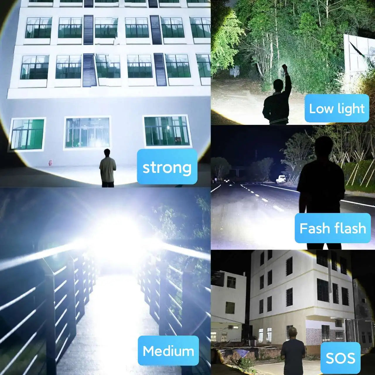 Most Powerful Torch 100000Lumens Zoom Long Range 3000m Rechargeable LED Flashlight Super Strong Hunting Camping Tactical Lamp