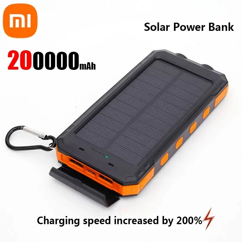 Xiaomi Solar 200000mAh Power Bank Portable Large Capacity Charger Compatible 120W Super Fast Charging For iPhone Samsun Huawei
