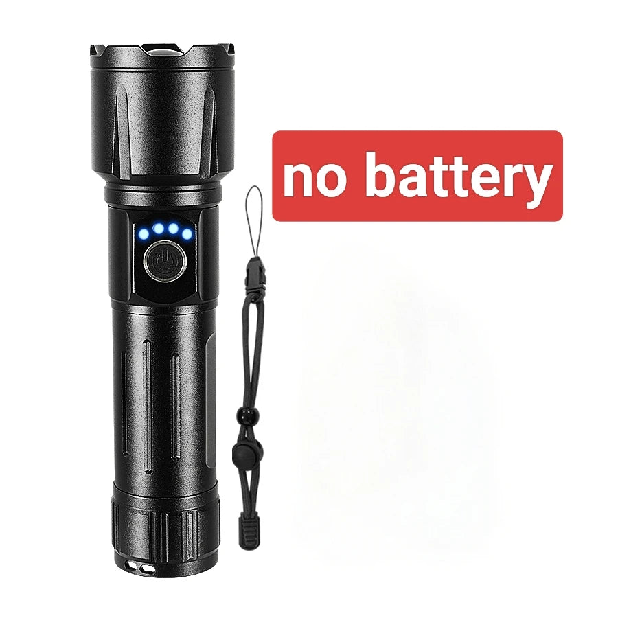 Most Powerful Torch 100000Lumens Zoom Long Range 3000m Rechargeable LED Flashlight Super Strong Hunting Camping Tactical Lamp