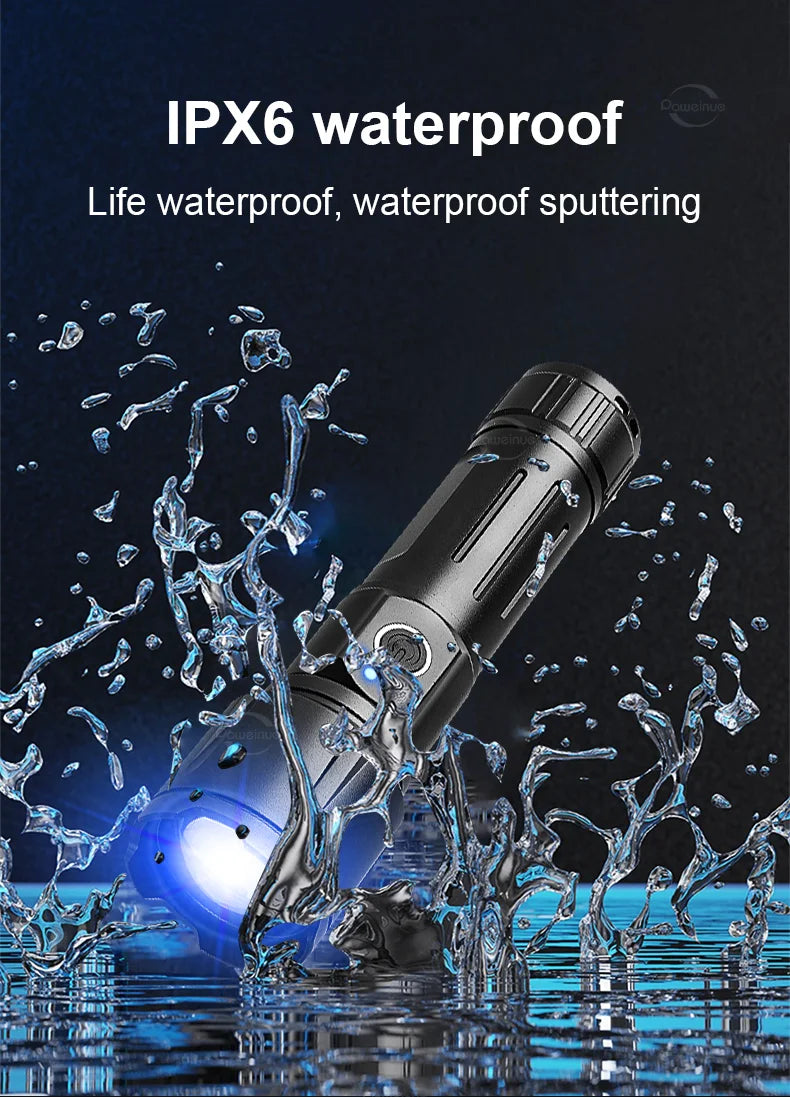 Most Powerful Torch 100000Lumens Zoom Long Range 3000m Rechargeable LED Flashlight Super Strong Hunting Camping Tactical Lamp